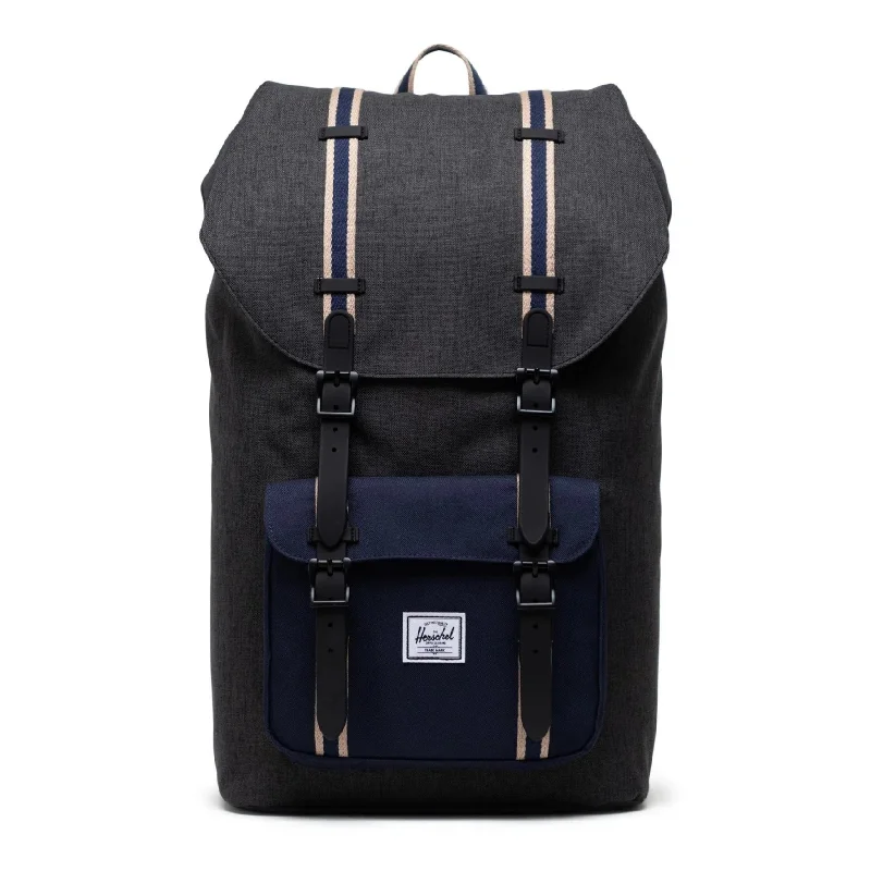 Weekend Discounts to Love Herschel Little America Backpack - Black Crosshatch/Peacoat