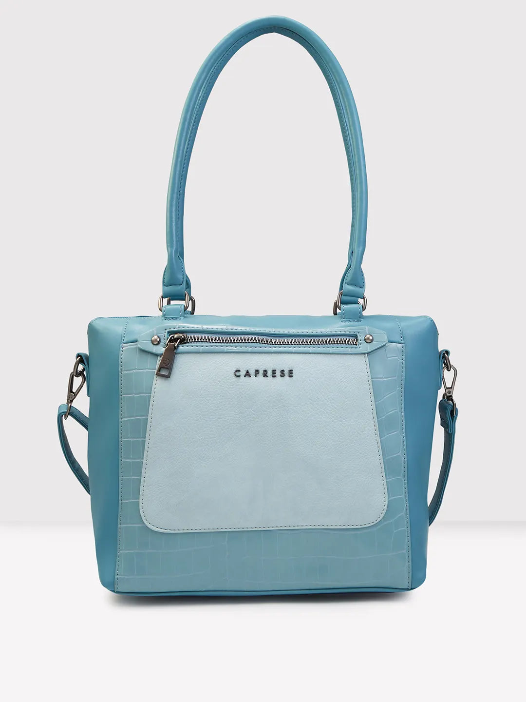 Shop Your Favorites Before They're Gone Caprese Gigi Solid Sapphire Faux Leather Large Tote Handbag
