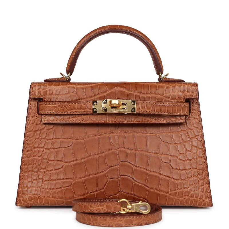 Mega Discount Hermes Kelly Sellier 20 Gold Matte Alligator Gold Hardware